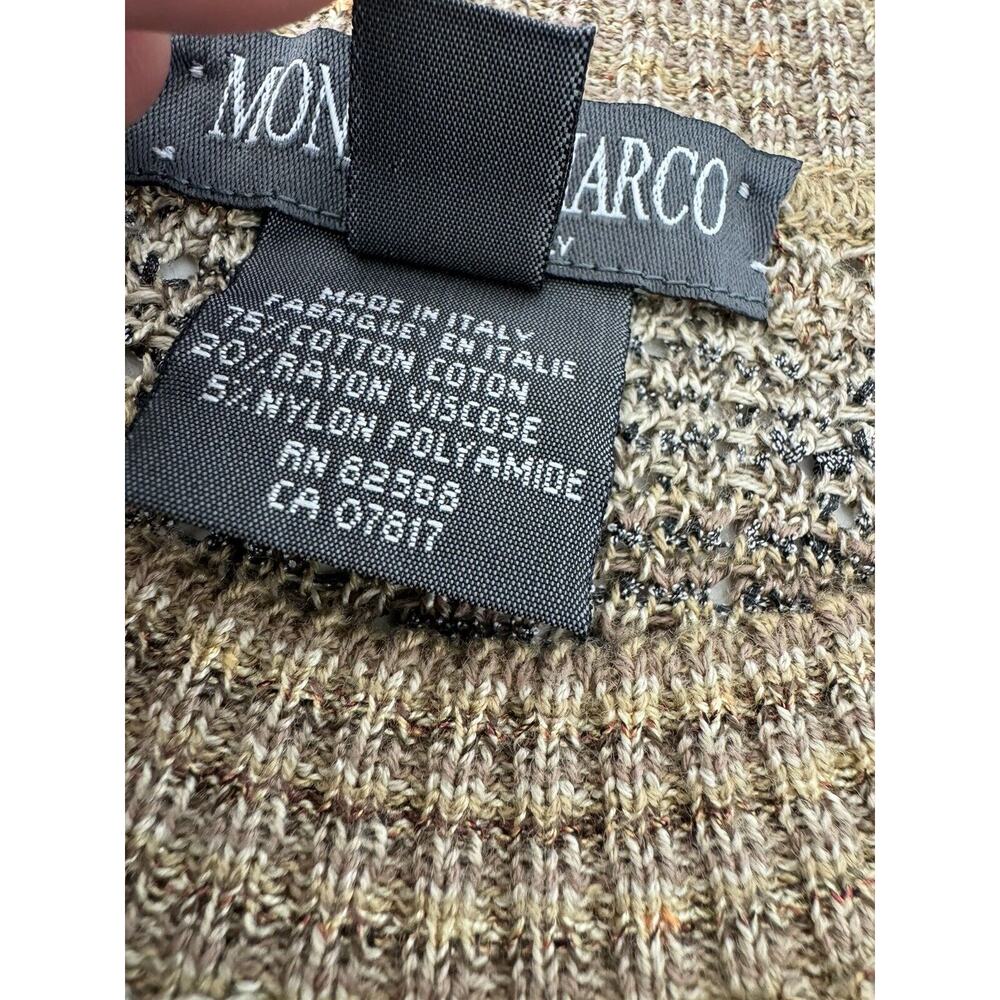 Vintage Mondo Di Marco Sweater Men's M/50 Made in Italy Sheer Knit Earthy Brown - Picture 8 of 12